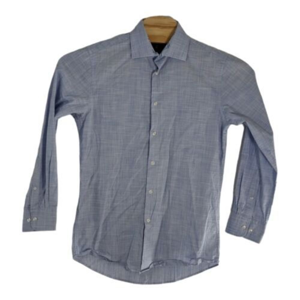 Tattersall London Men's 15 S/M Cotton Long Sleeve Button Down Shirt - Picture 2 of 7